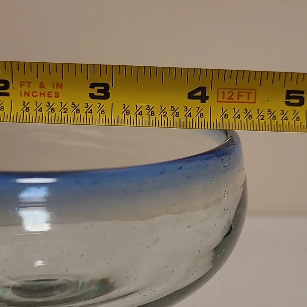 Pair of Beautiful Handblown Margarita Glasses